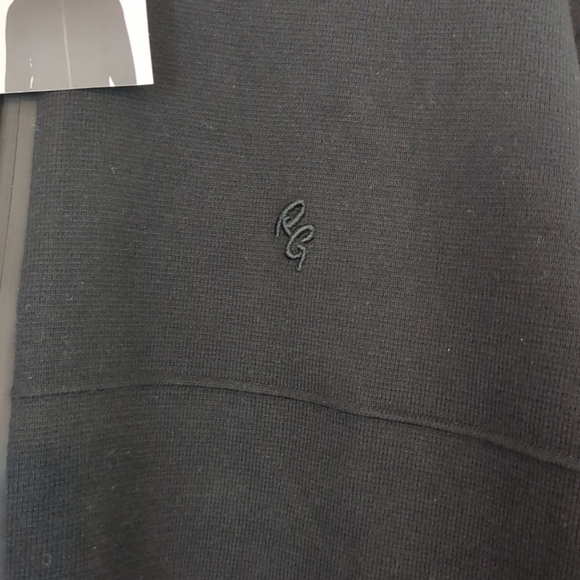 NWT Robert Graham Sweater Mens L Black Full Zip Pockets Quiet Luxury Minimalist - Picture 3 of 9